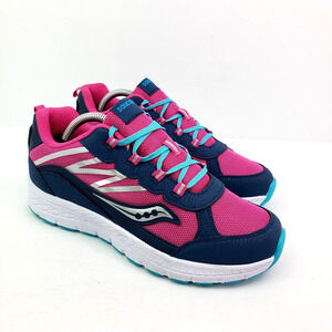 Saucony Dash Girls Sz 5Y Womens Sz 6.5 navy Blue Pink Sneaker Shoes SK167383